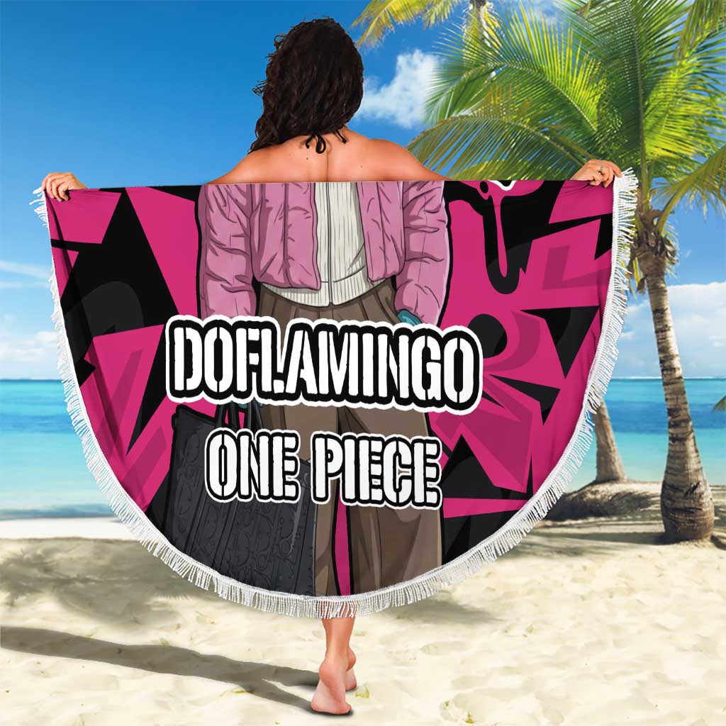 Donquixote Doflamingo One Piece Beach Blanket Graffiti Street Art Anime Collage