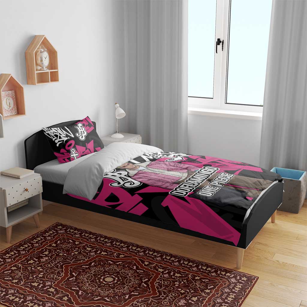 Donquixote Doflamingo One Piece Bedding Set Graffiti Street Art Anime Collage