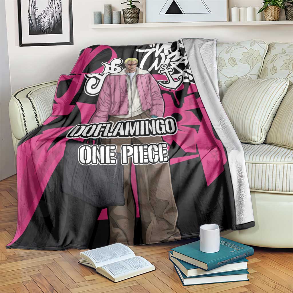 Donquixote Doflamingo One Piece Blanket Graffiti Street Art Anime Collage
