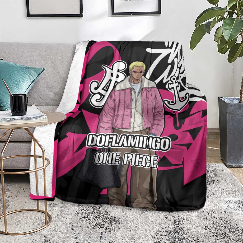 Donquixote Doflamingo One Piece Blanket Graffiti Street Art Anime Collage
