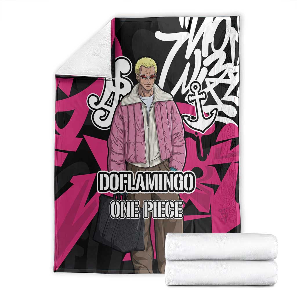 Donquixote Doflamingo One Piece Blanket Graffiti Street Art Anime Collage
