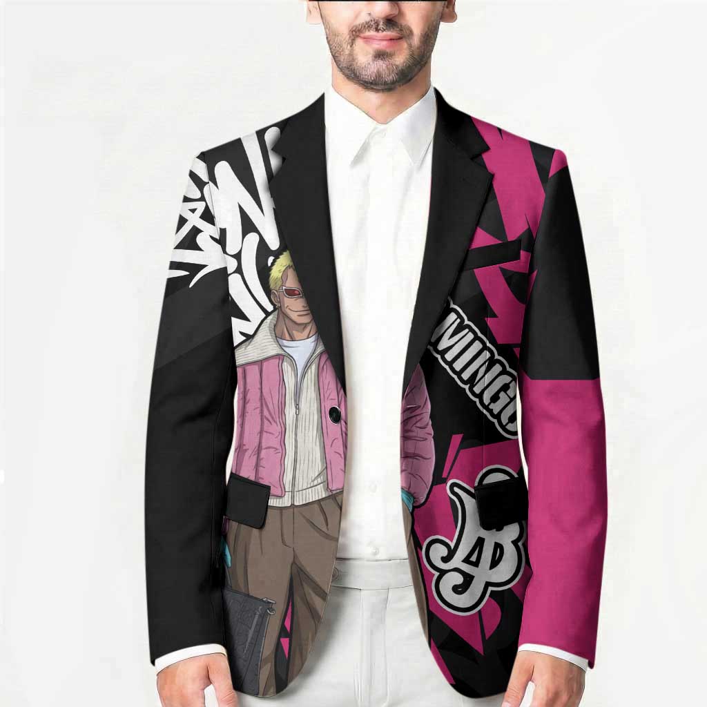 Donquixote Doflamingo One Piece Blazer Graffiti Street Art Anime Collage