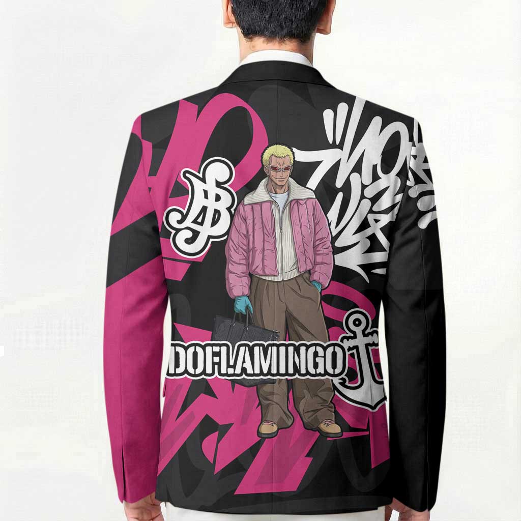 Donquixote Doflamingo One Piece Blazer Graffiti Street Art Anime Collage