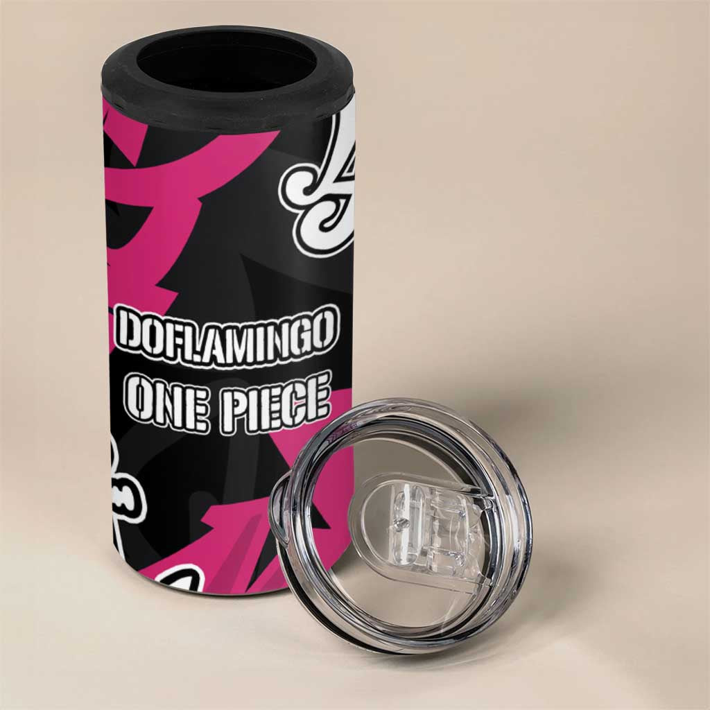 Donquixote Doflamingo One Piece 4 in 1 Can Cooler Tumbler Graffiti Street Art Anime Collage