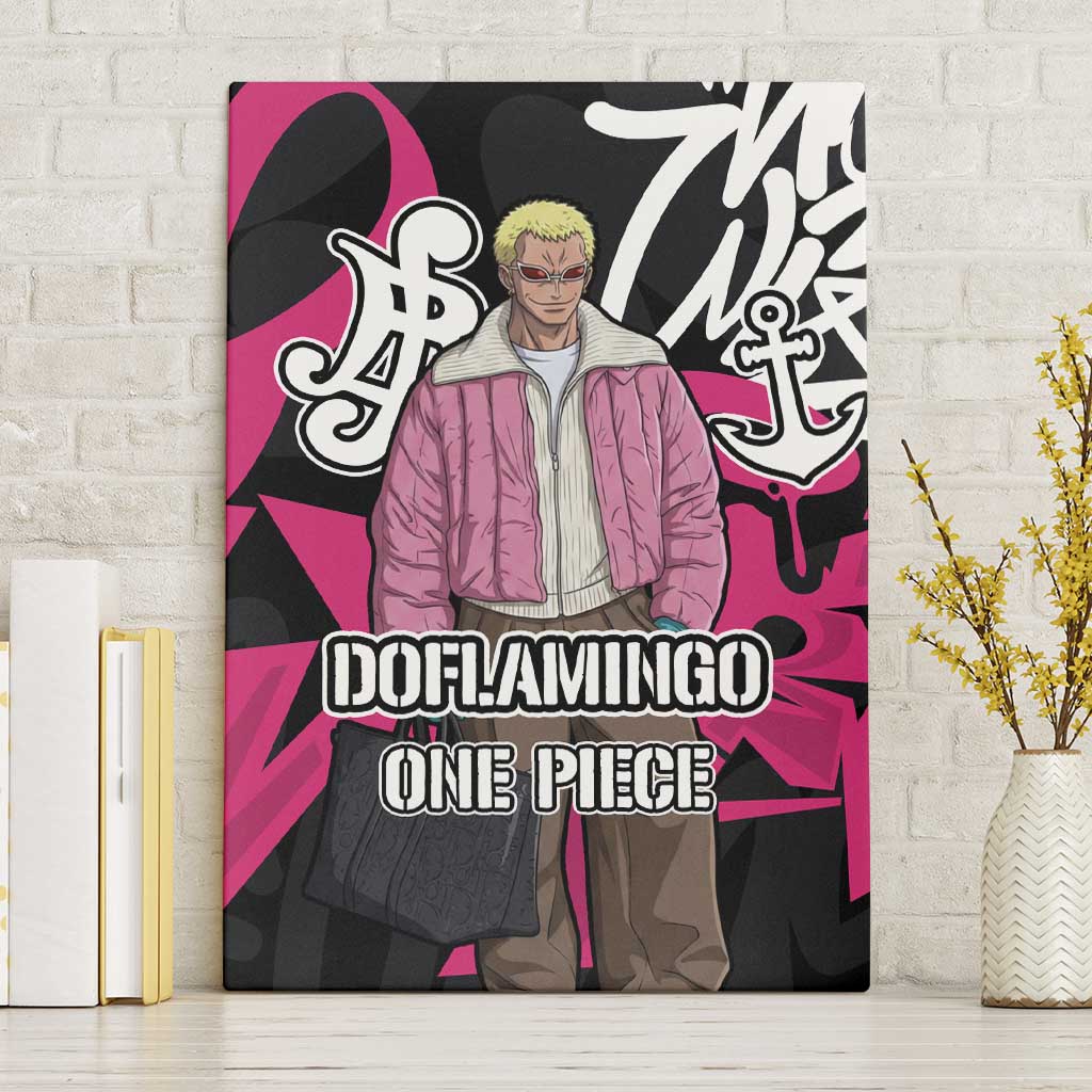 Donquixote Doflamingo One Piece Canvas Wall Art Graffiti Street Art Anime Collage
