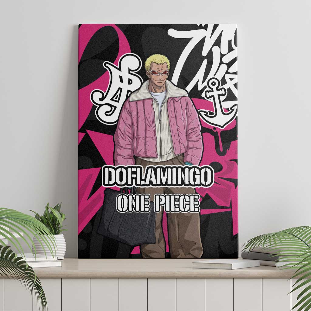 Donquixote Doflamingo One Piece Canvas Wall Art Graffiti Street Art Anime Collage
