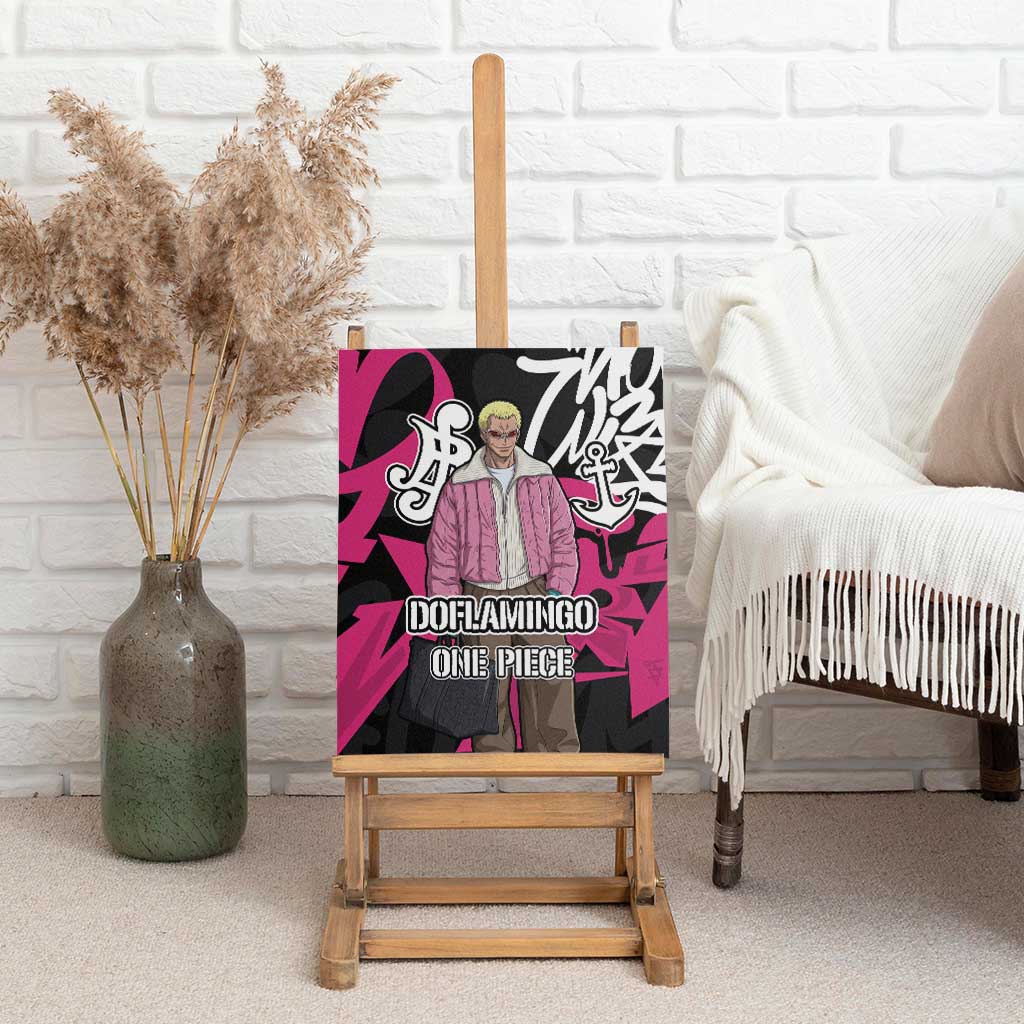 Donquixote Doflamingo One Piece Canvas Wall Art Graffiti Street Art Anime Collage