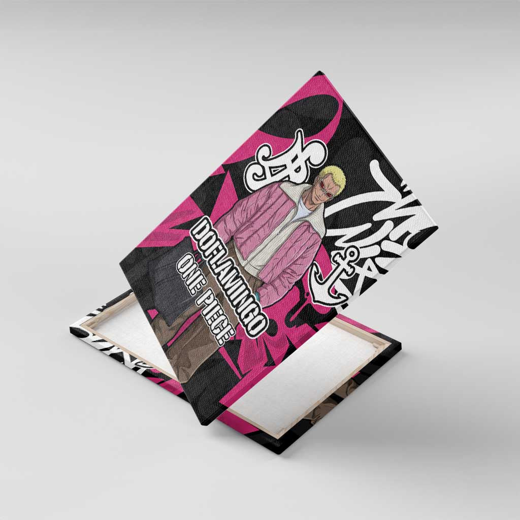 Donquixote Doflamingo One Piece Canvas Wall Art Graffiti Street Art Anime Collage