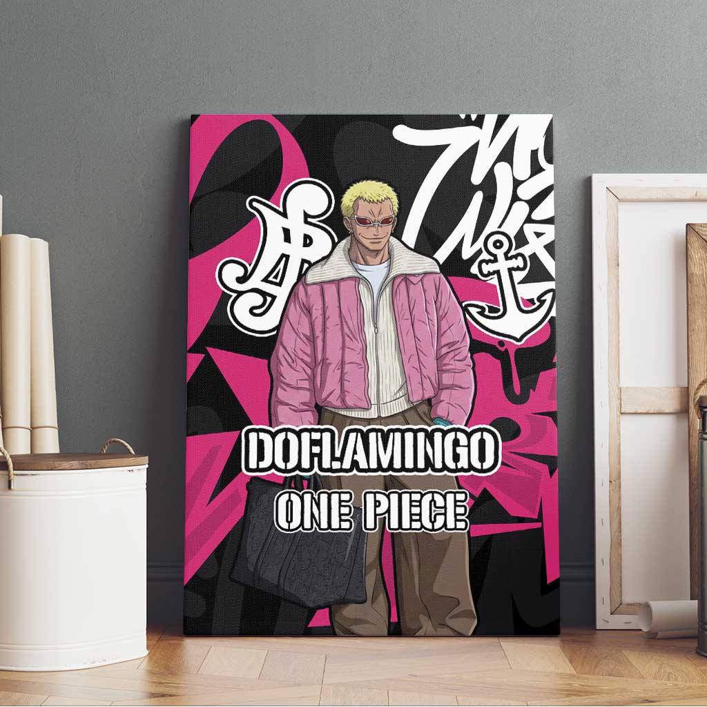 Donquixote Doflamingo One Piece Canvas Wall Art Graffiti Street Art Anime Collage