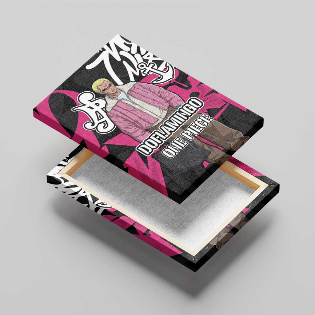 Donquixote Doflamingo One Piece Canvas Wall Art Graffiti Street Art Anime Collage