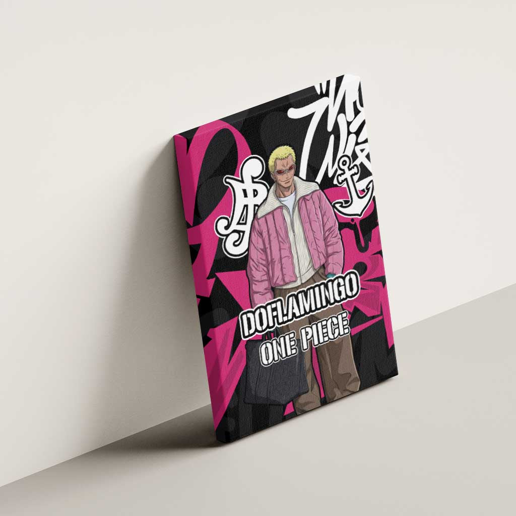 Donquixote Doflamingo One Piece Canvas Wall Art Graffiti Street Art Anime Collage