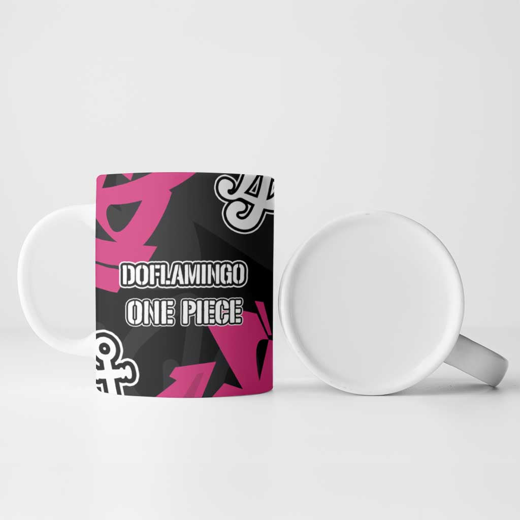 Donquixote Doflamingo One Piece Ceramic Mug Graffiti Street Art Anime Collage