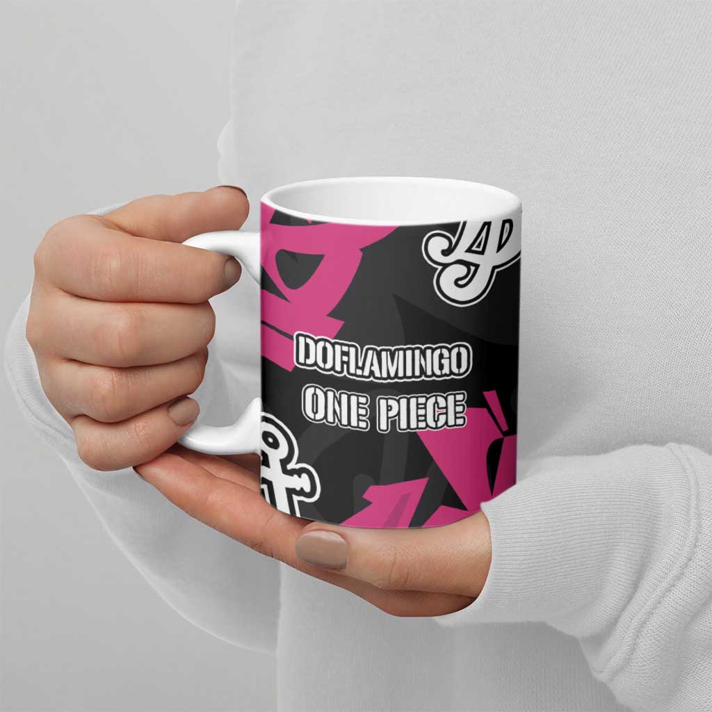 Donquixote Doflamingo One Piece Ceramic Mug Graffiti Street Art Anime Collage