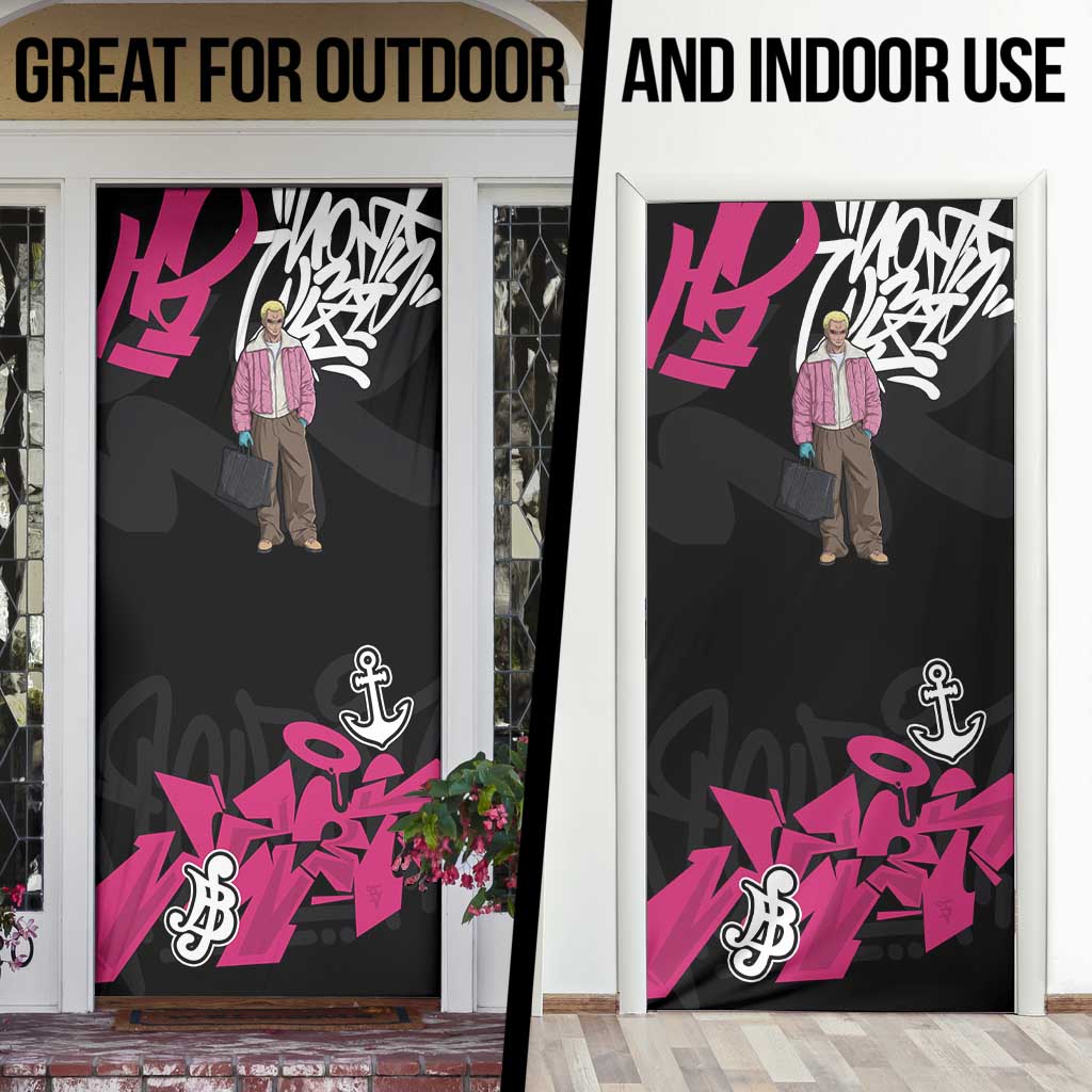 Donquixote Doflamingo One Piece Door Cover Graffiti Street Art Anime Collage