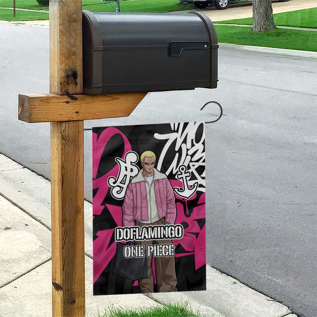 Donquixote Doflamingo One Piece Garden Flag Graffiti Street Art Anime Collage