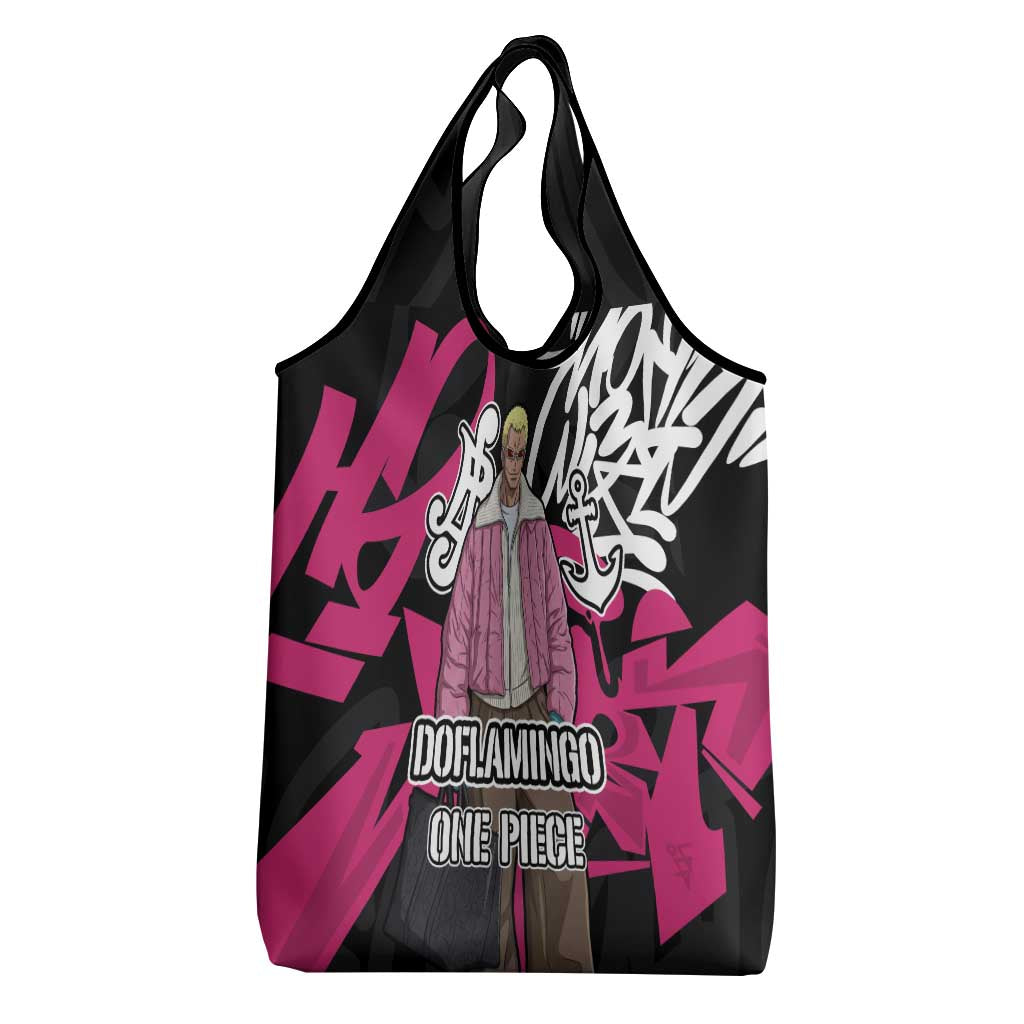 Donquixote Doflamingo One Piece Grocery Bag Graffiti Street Art Anime Collage