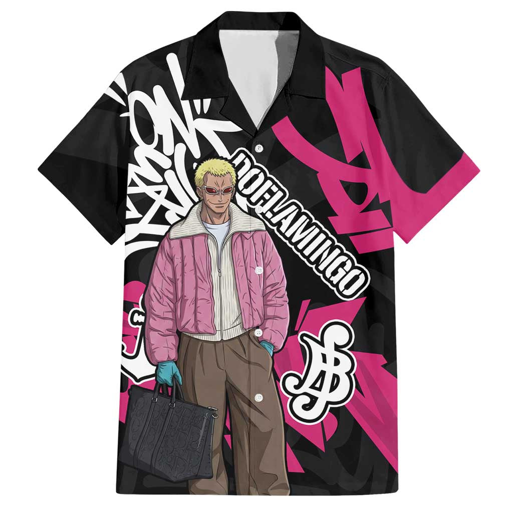Donquixote Doflamingo One Piece Hawaiian Shirt Graffiti Street Art Anime Collage