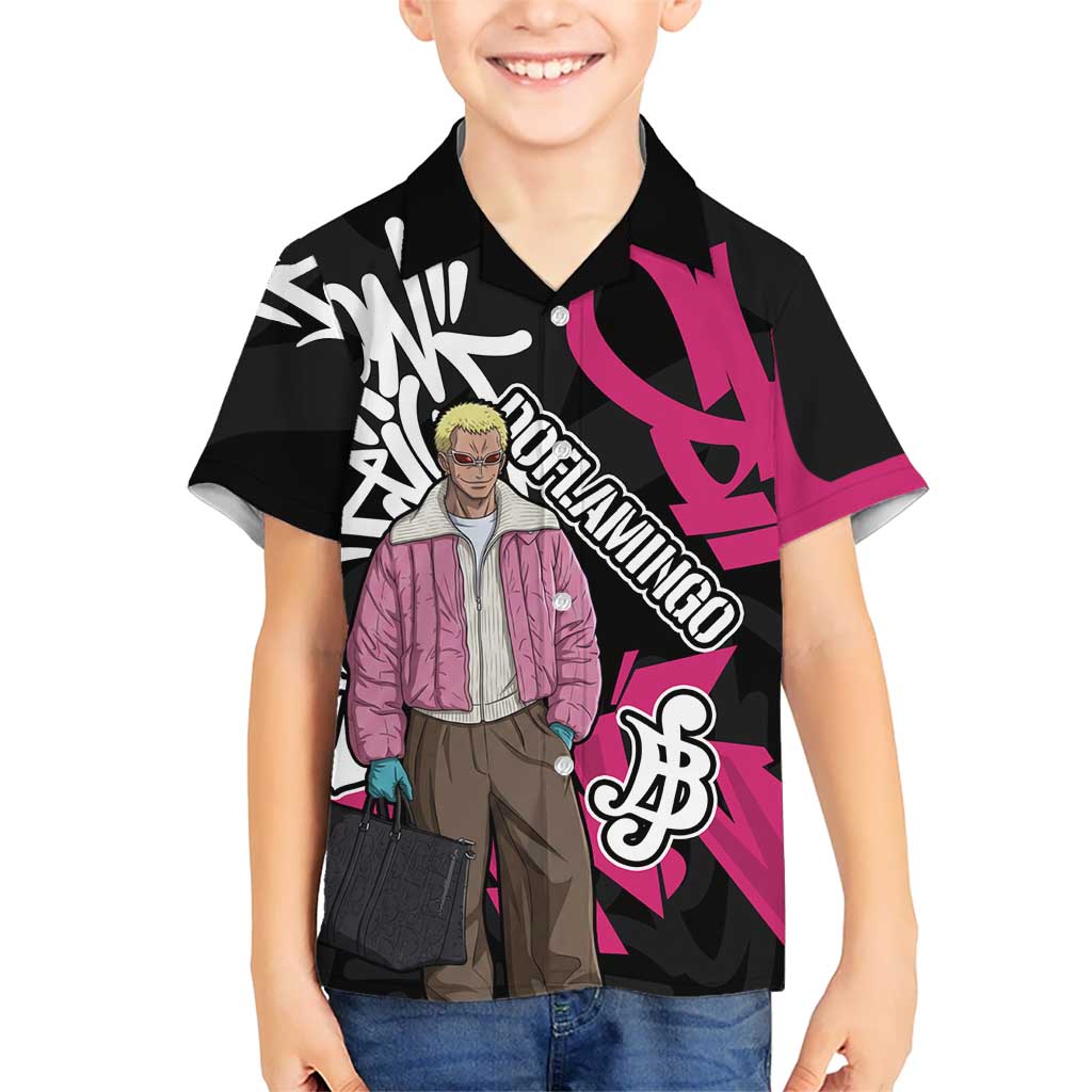 Donquixote Doflamingo One Piece Hawaiian Shirt Graffiti Street Art Anime Collage