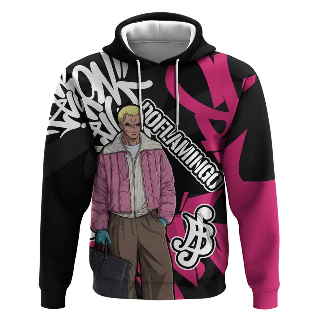 Donquixote Doflamingo One Piece Hoodie Graffiti Street Art Anime Collage