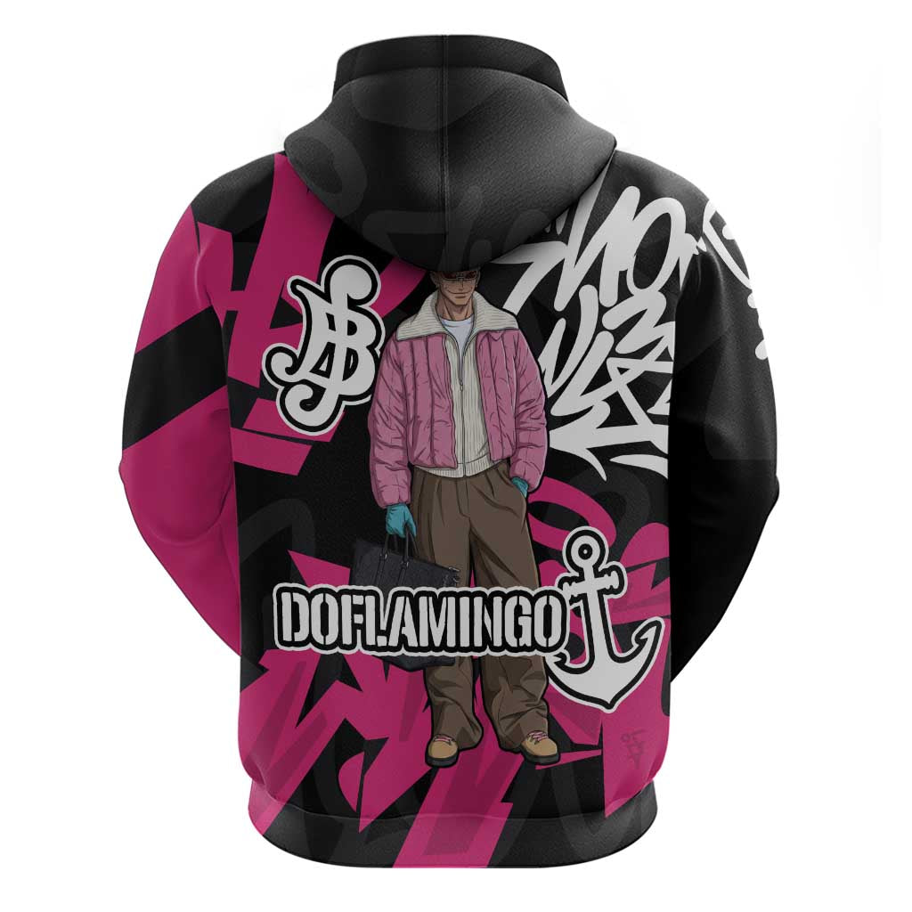 Donquixote Doflamingo One Piece Hoodie Graffiti Street Art Anime Collage