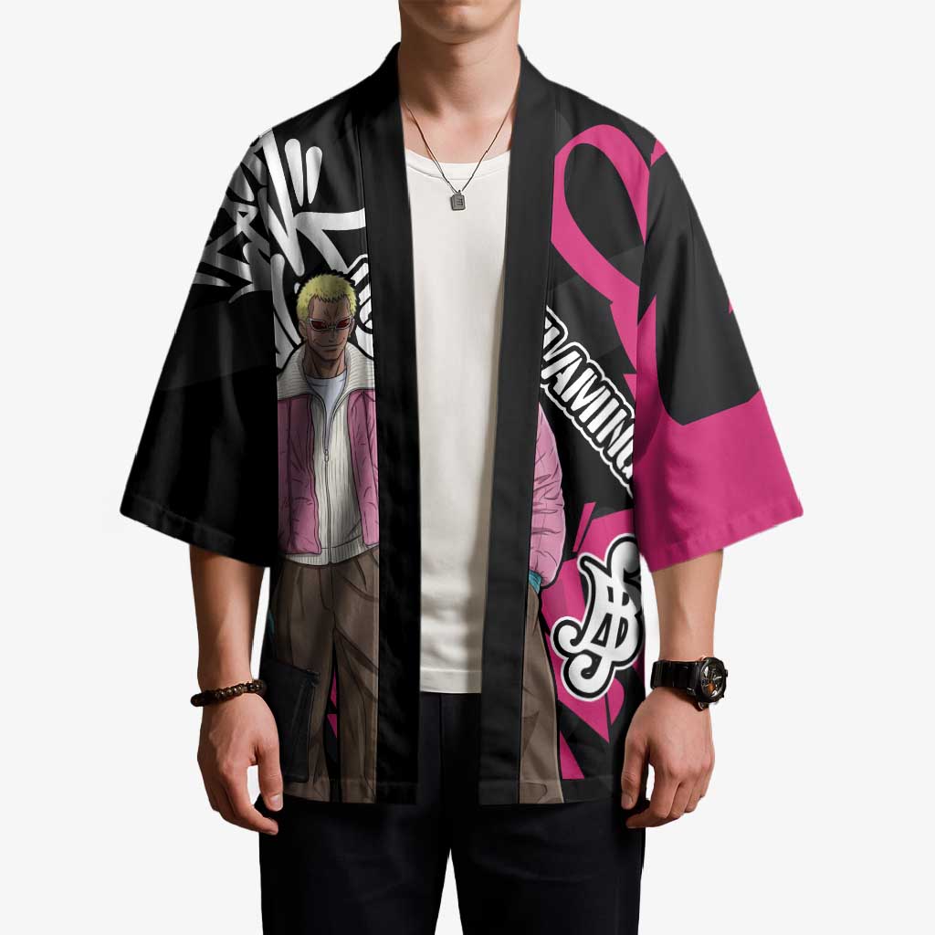 Donquixote Doflamingo One Piece Kimono Graffiti Street Art Anime Collage