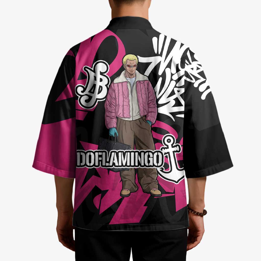 Donquixote Doflamingo One Piece Kimono Graffiti Street Art Anime Collage