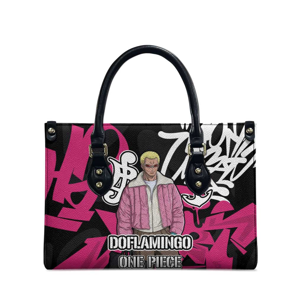 Donquixote Doflamingo One Piece Leather Bag Graffiti Street Art Anime Collage