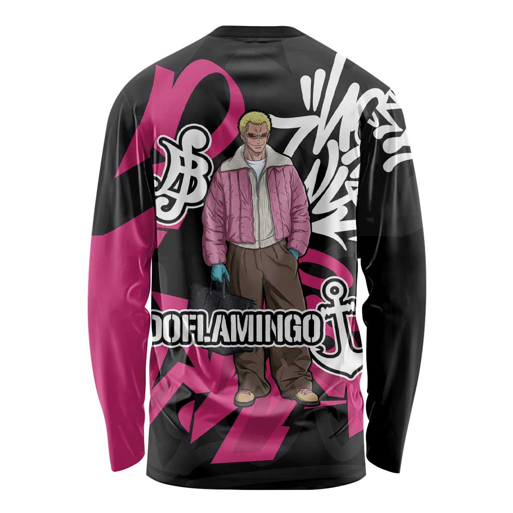 Donquixote Doflamingo One Piece Long Sleeve Shirt Graffiti Street Art Anime Collage