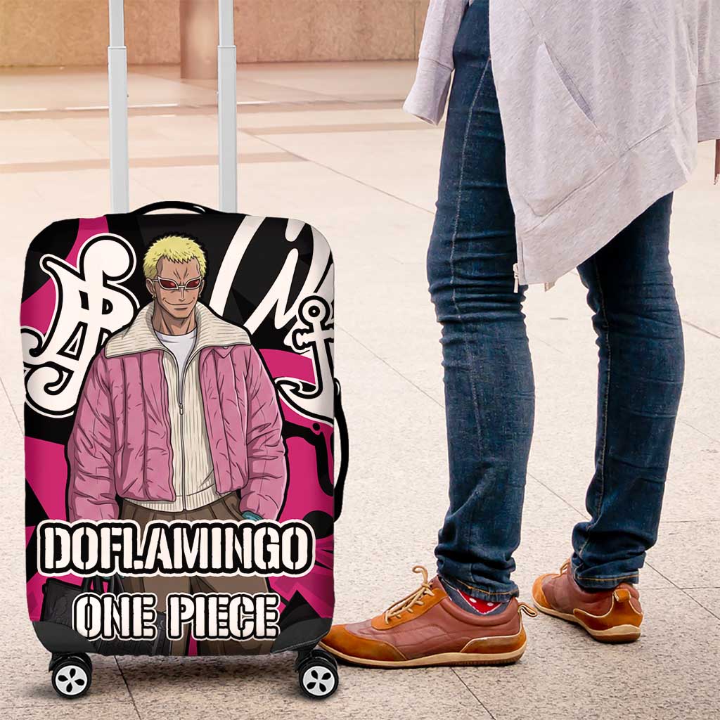 Donquixote Doflamingo One Piece Luggage Cover Graffiti Street Art Anime Collage