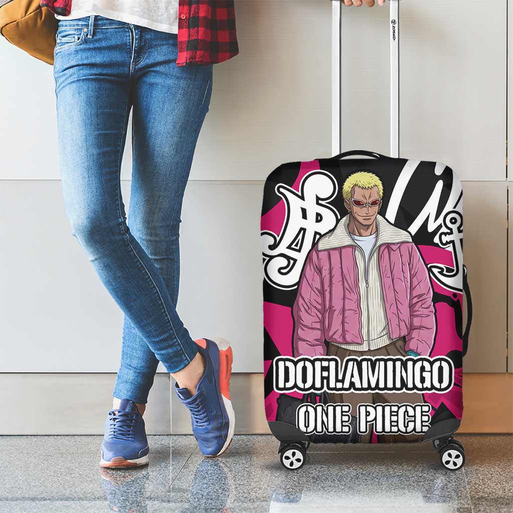 Donquixote Doflamingo One Piece Luggage Cover Graffiti Street Art Anime Collage