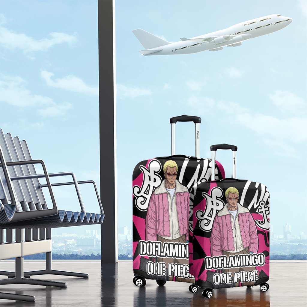 Donquixote Doflamingo One Piece Luggage Cover Graffiti Street Art Anime Collage
