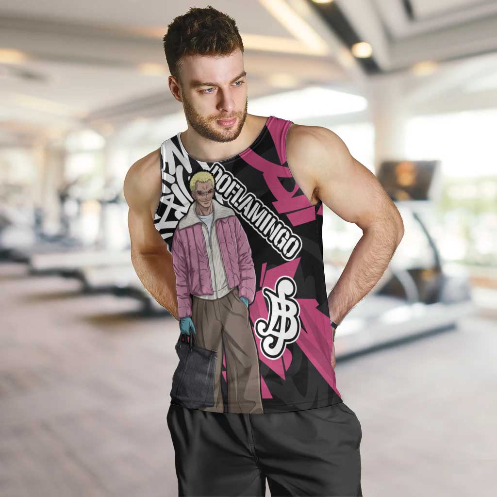 Donquixote Doflamingo One Piece Men Tank Top Graffiti Street Art Anime Collage