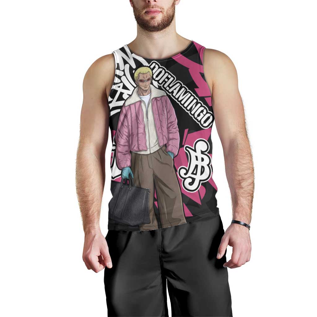 Donquixote Doflamingo One Piece Men Tank Top Graffiti Street Art Anime Collage