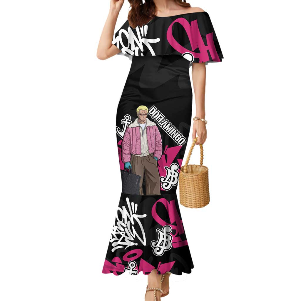 Donquixote Doflamingo One Piece Mermaid Dress Graffiti Street Art Anime Collage