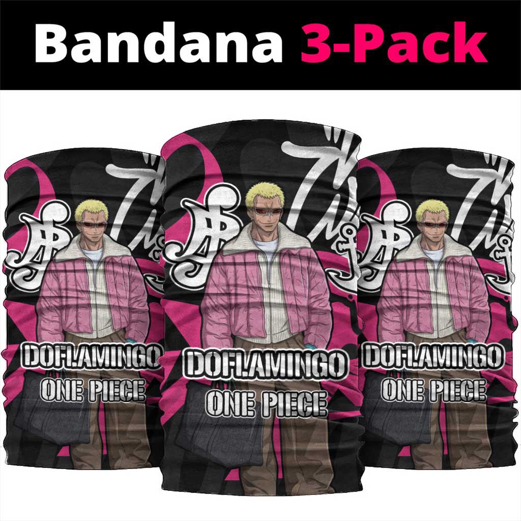 Donquixote Doflamingo One Piece Neck Gaiter Graffiti Street Art Anime Collage