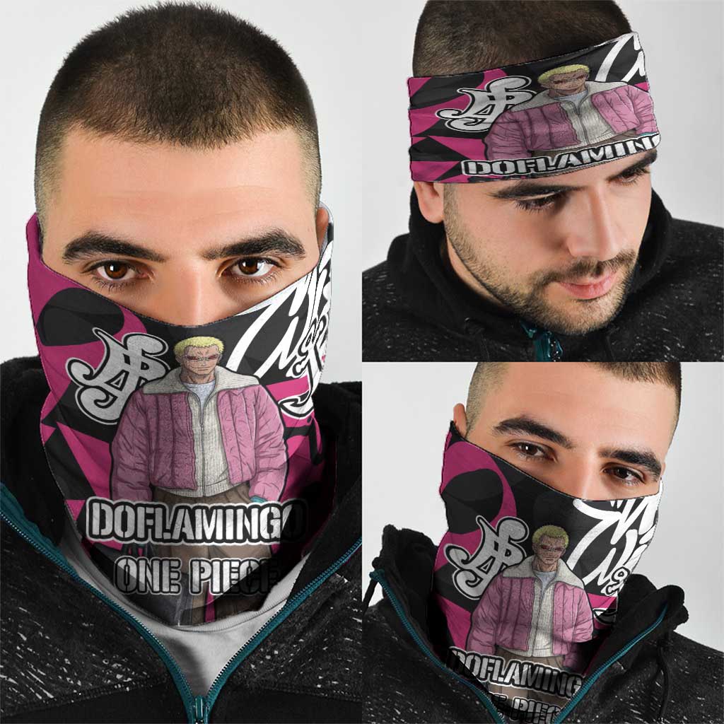 Donquixote Doflamingo One Piece Neck Gaiter Graffiti Street Art Anime Collage