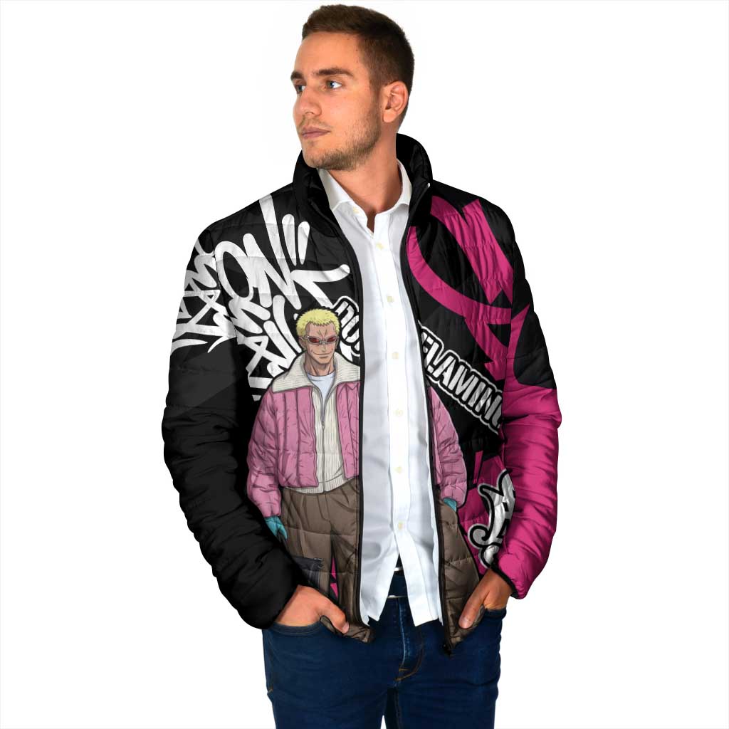 Donquixote Doflamingo One Piece Padded Jacket Graffiti Street Art Anime Collage