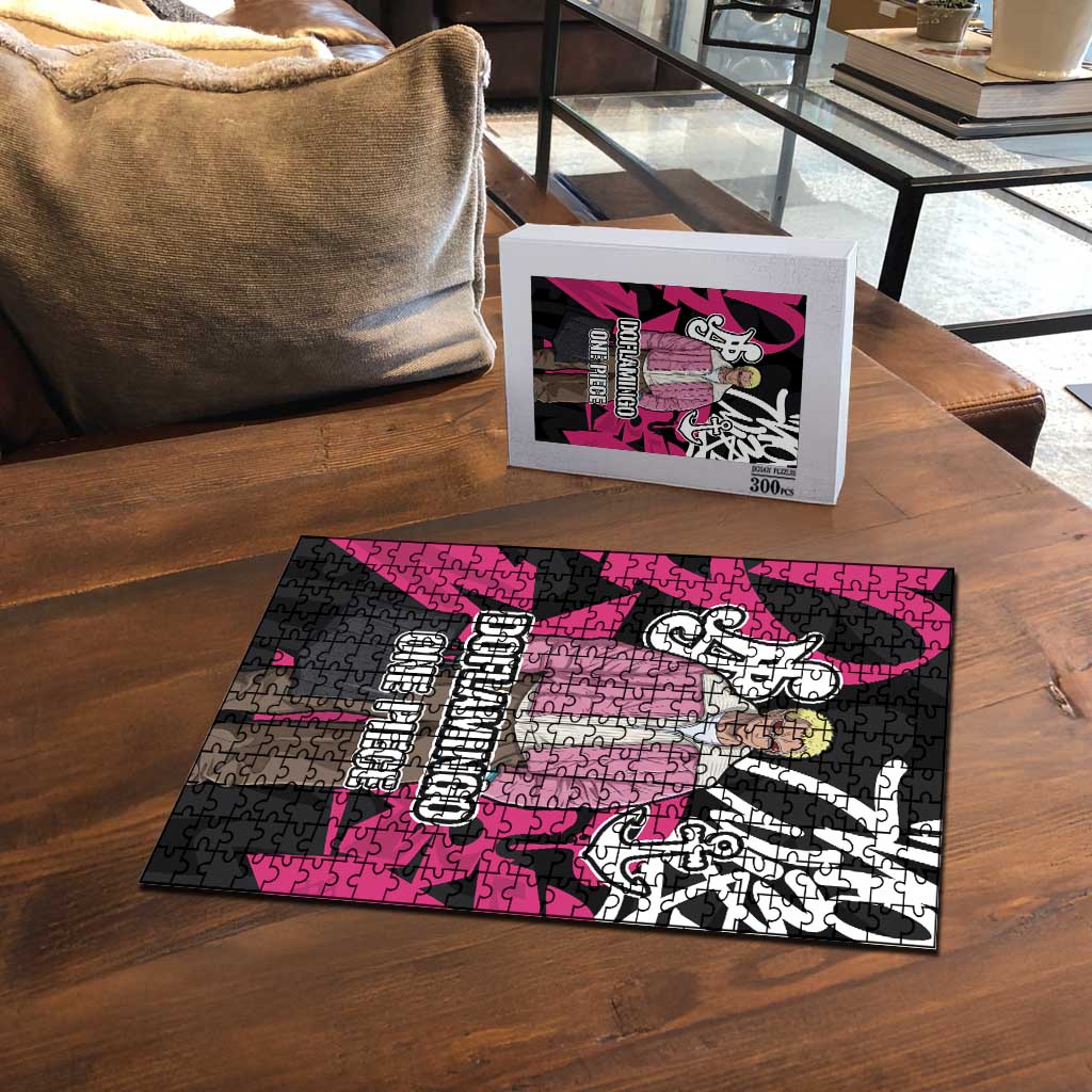 Donquixote Doflamingo One Piece Puzzle Graffiti Street Art Anime Collage