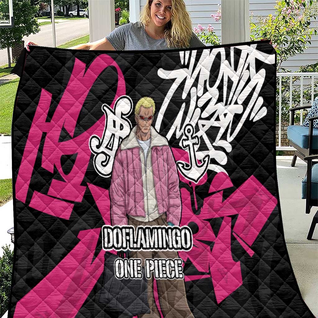 Donquixote Doflamingo One Piece Quilt Graffiti Street Art Anime Collage