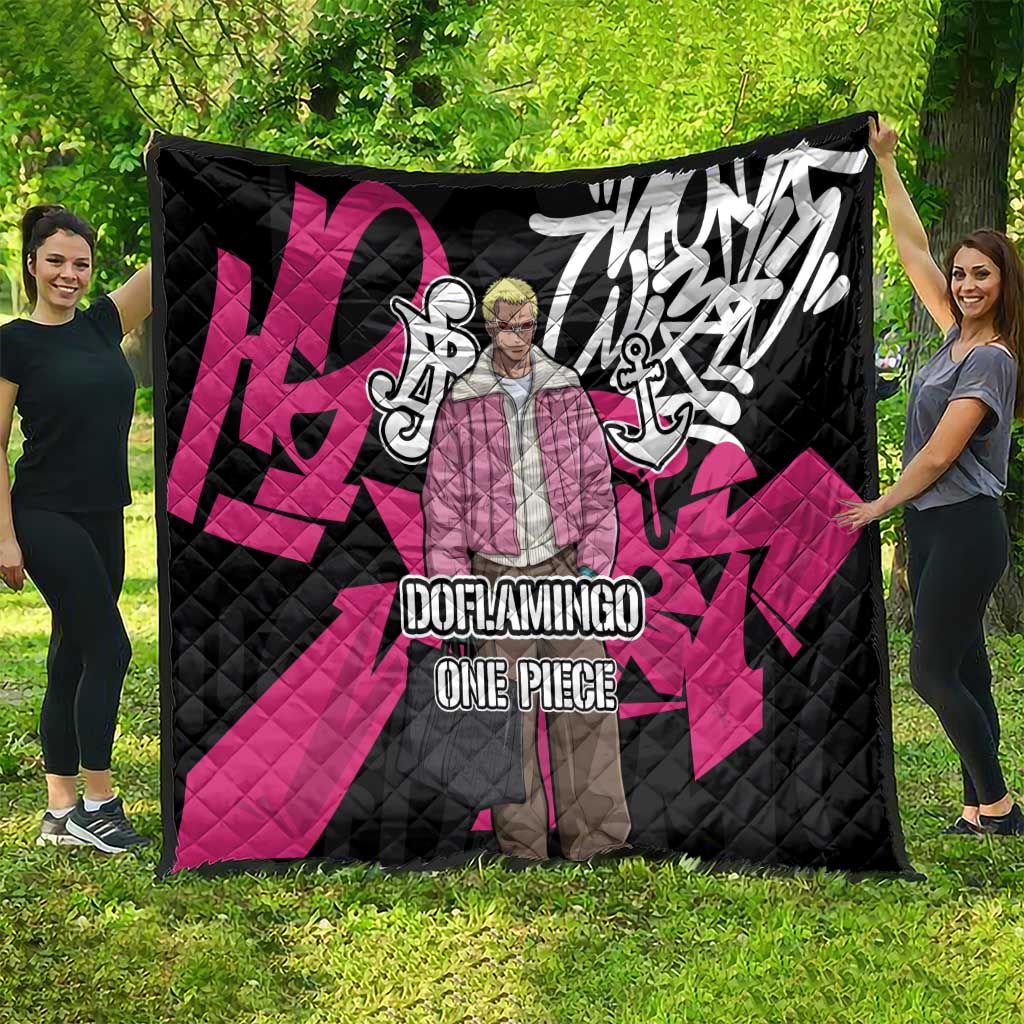 Donquixote Doflamingo One Piece Quilt Graffiti Street Art Anime Collage
