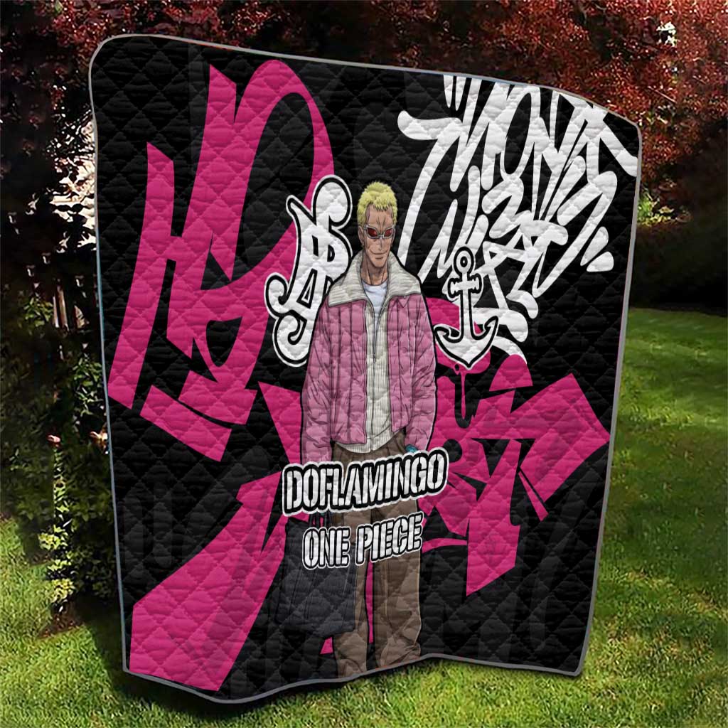 Donquixote Doflamingo One Piece Quilt Graffiti Street Art Anime Collage