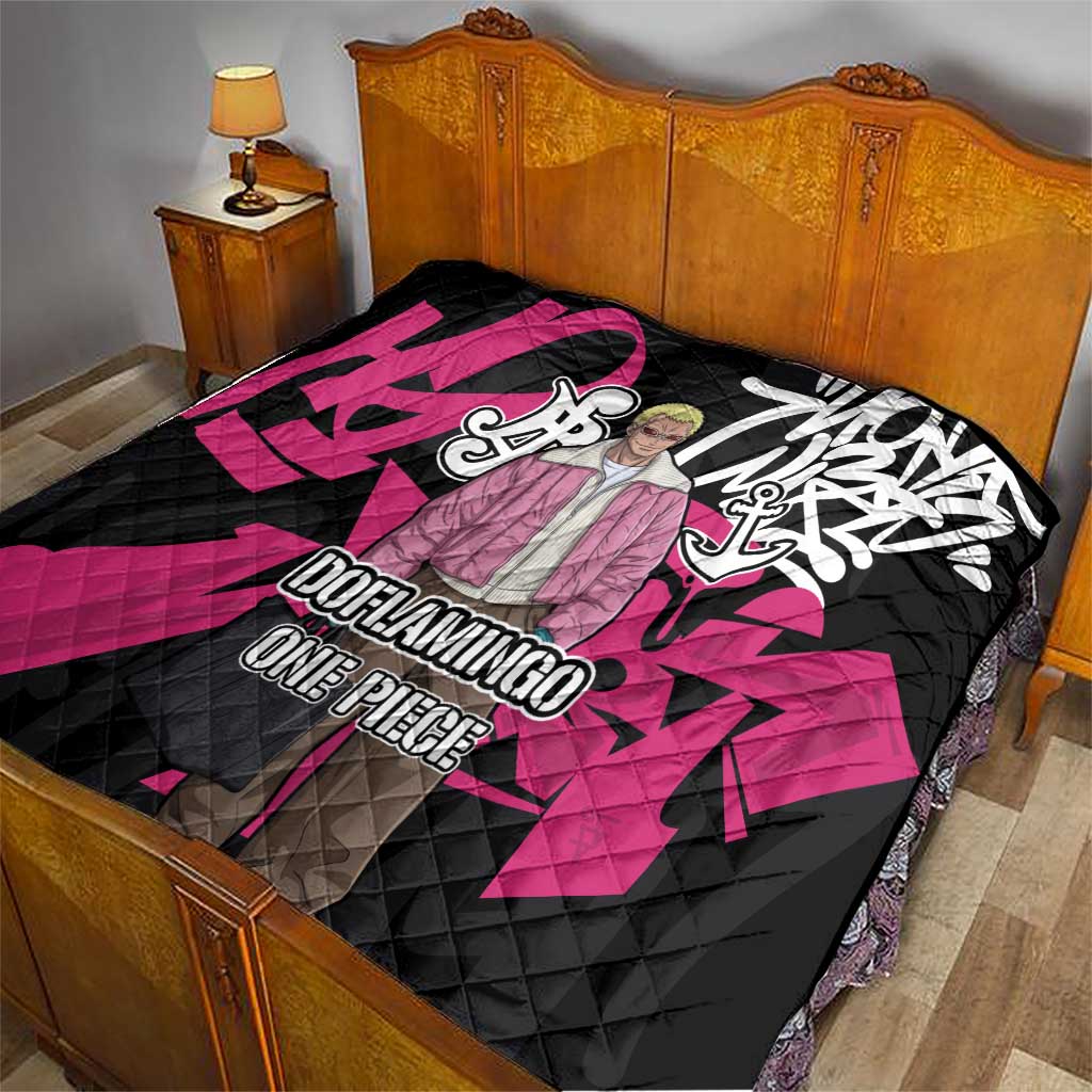 Donquixote Doflamingo One Piece Quilt Graffiti Street Art Anime Collage