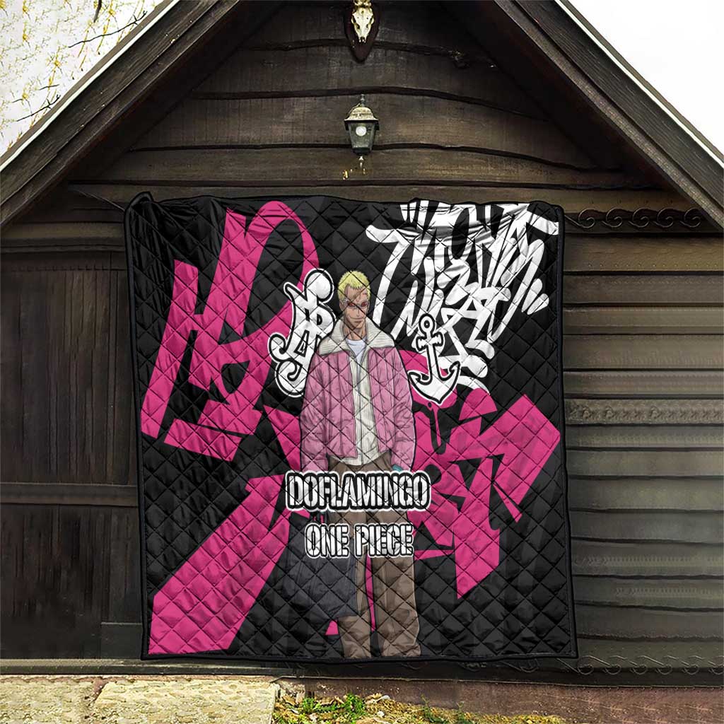 Donquixote Doflamingo One Piece Quilt Graffiti Street Art Anime Collage