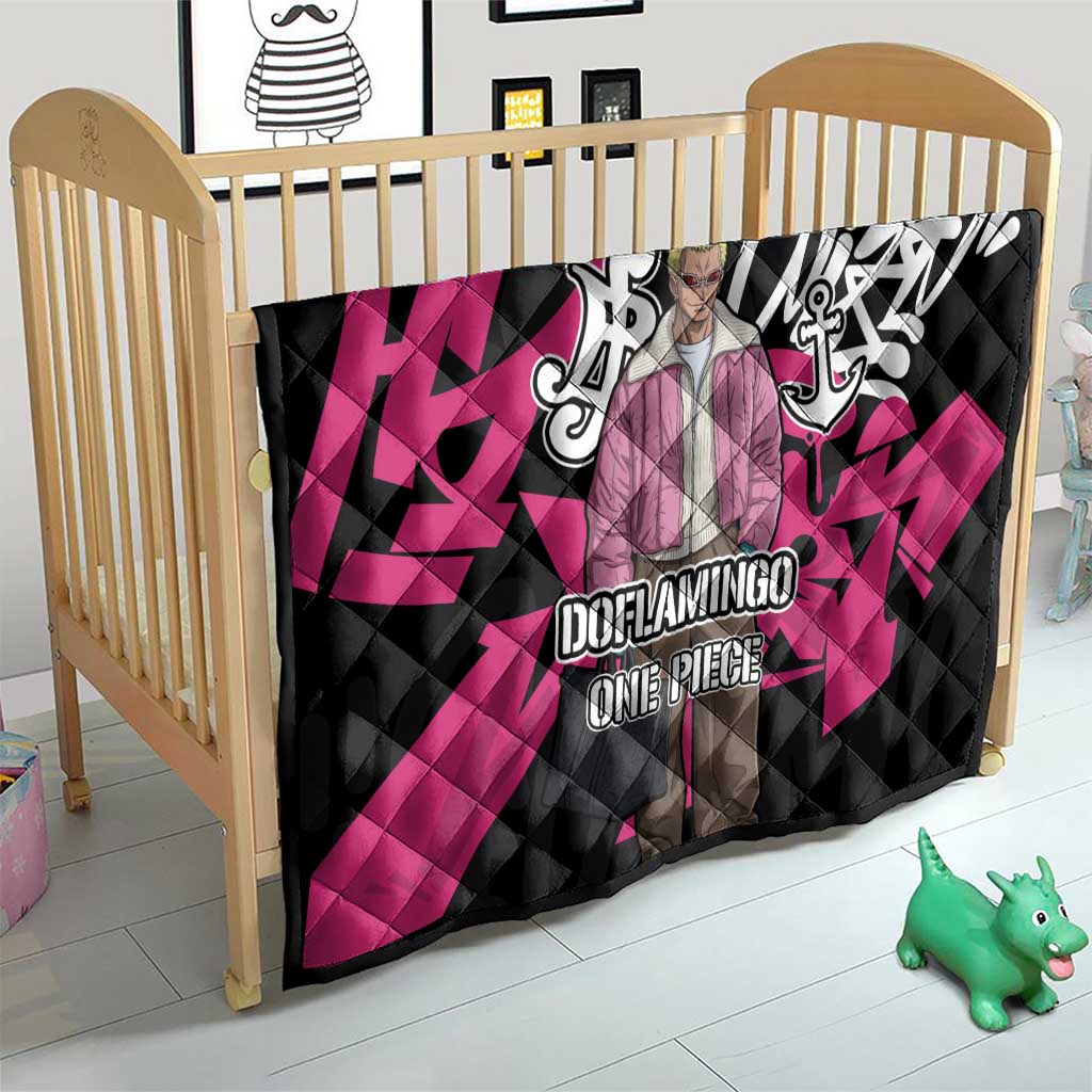 Donquixote Doflamingo One Piece Quilt Graffiti Street Art Anime Collage