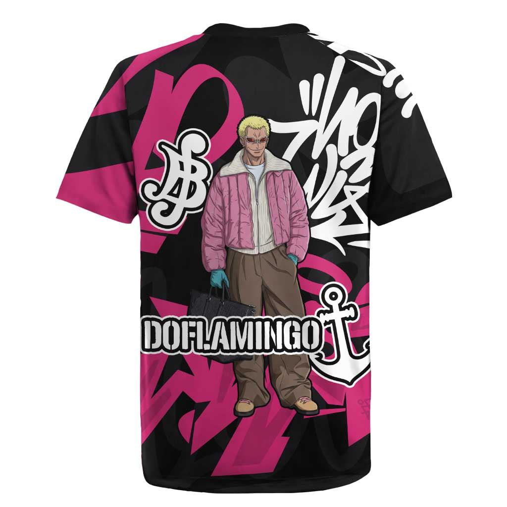 Donquixote Doflamingo One Piece Rugby Jersey Graffiti Street Art Anime Collage