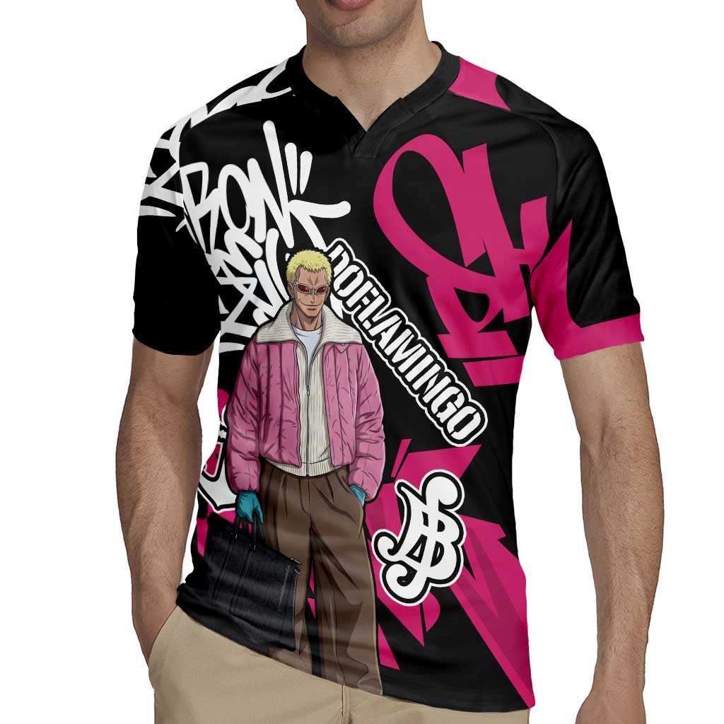 Donquixote Doflamingo One Piece Rugby Jersey Graffiti Street Art Anime Collage