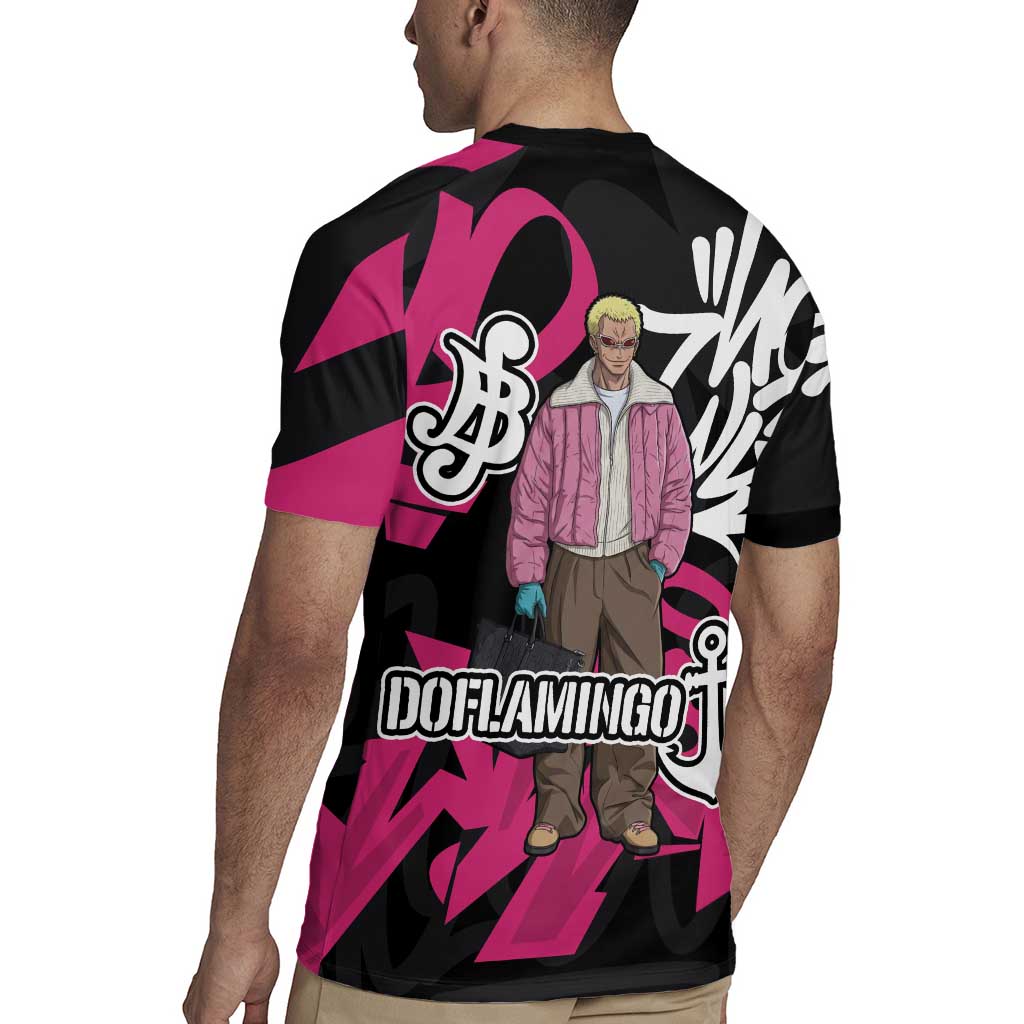 Donquixote Doflamingo One Piece Rugby Jersey Graffiti Street Art Anime Collage