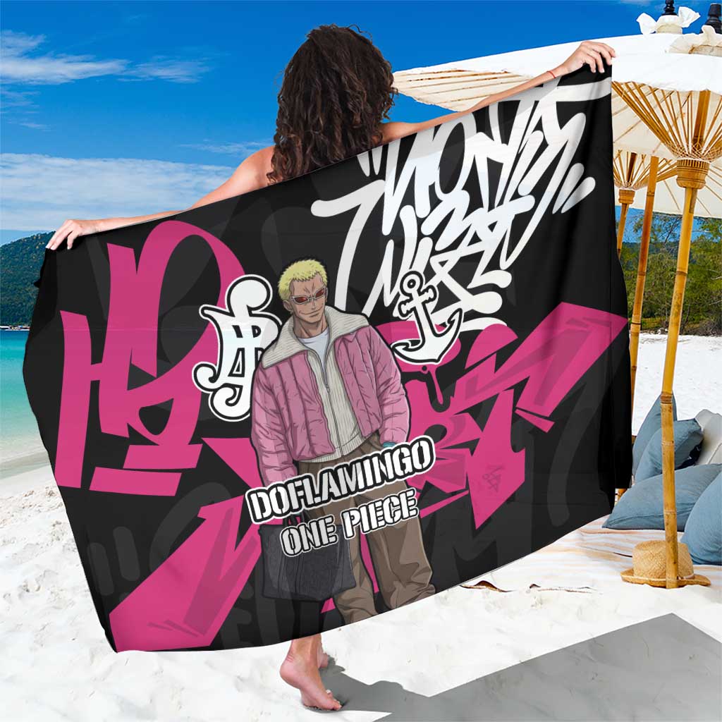 Donquixote Doflamingo One Piece Sarong Graffiti Street Art Anime Collage