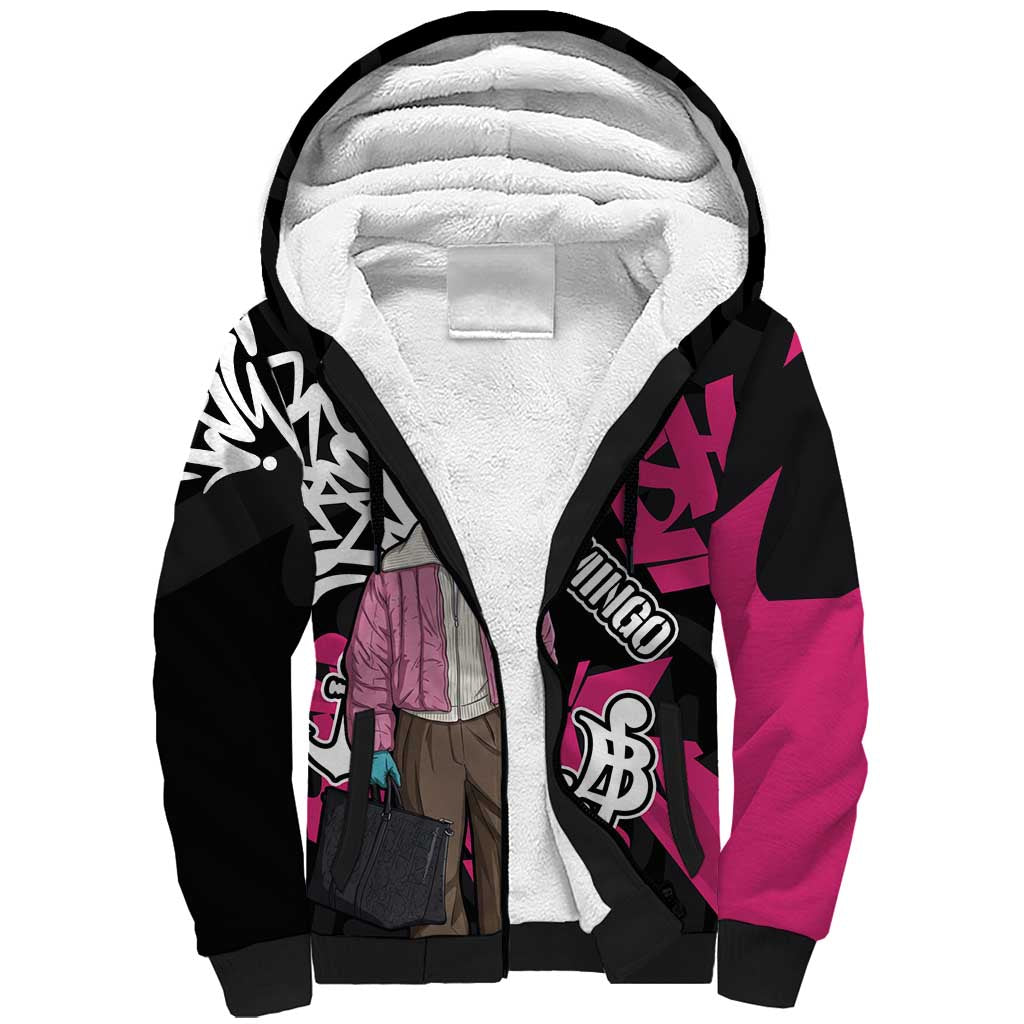 Donquixote Doflamingo One Piece Sherpa Hoodie Graffiti Street Art Anime Collage