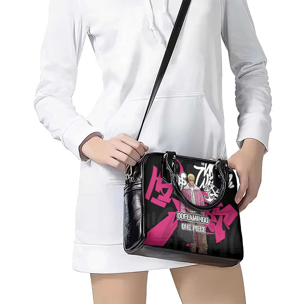 Donquixote Doflamingo One Piece Shoulder Handbag Graffiti Street Art Anime Collage